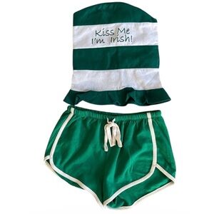 Grayson/Threads Cute St. Patrick’s Loungewear Shorts with Hat  XS NWT